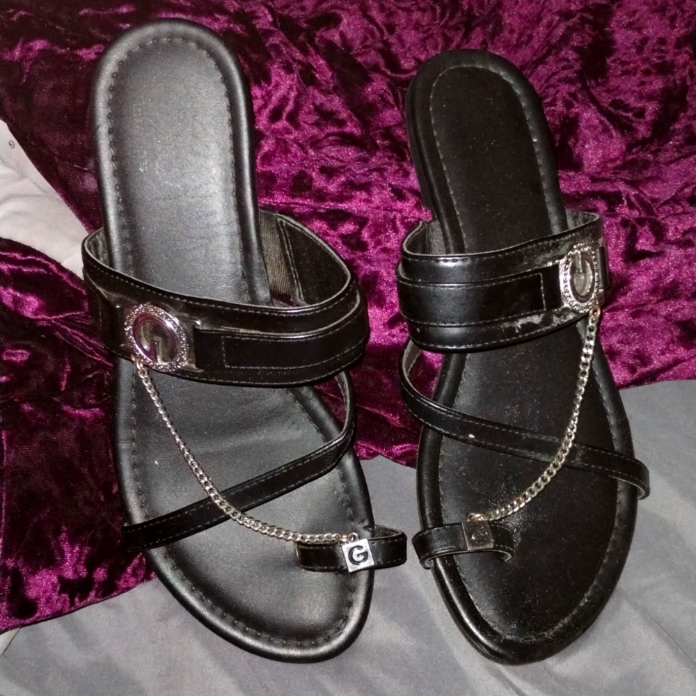 Gbg Los Angeles Women's Shoes Gbg Los Angeles Leavi Chain Slide Sandal